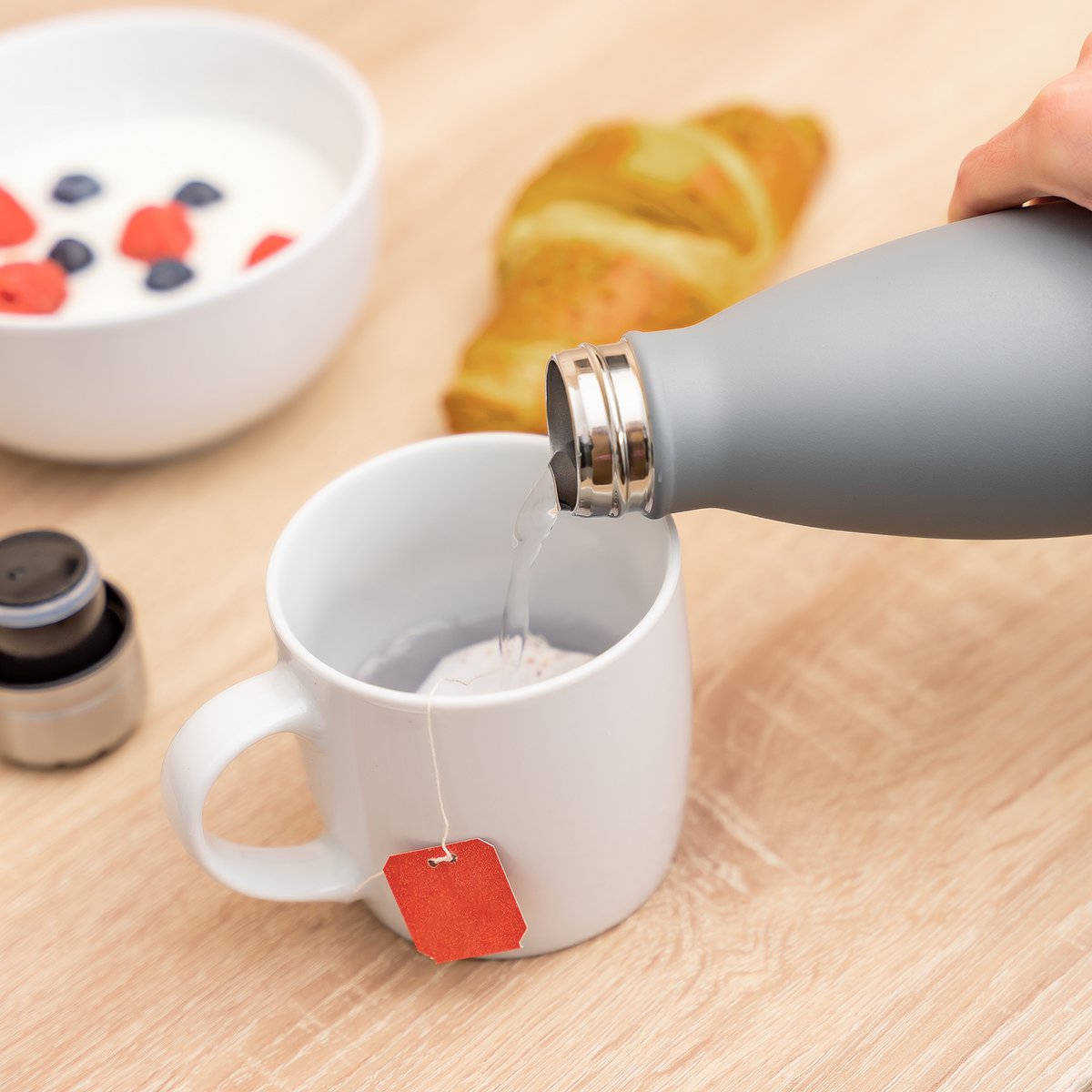 Colour stainless steel insulated bottle 500ml,grey