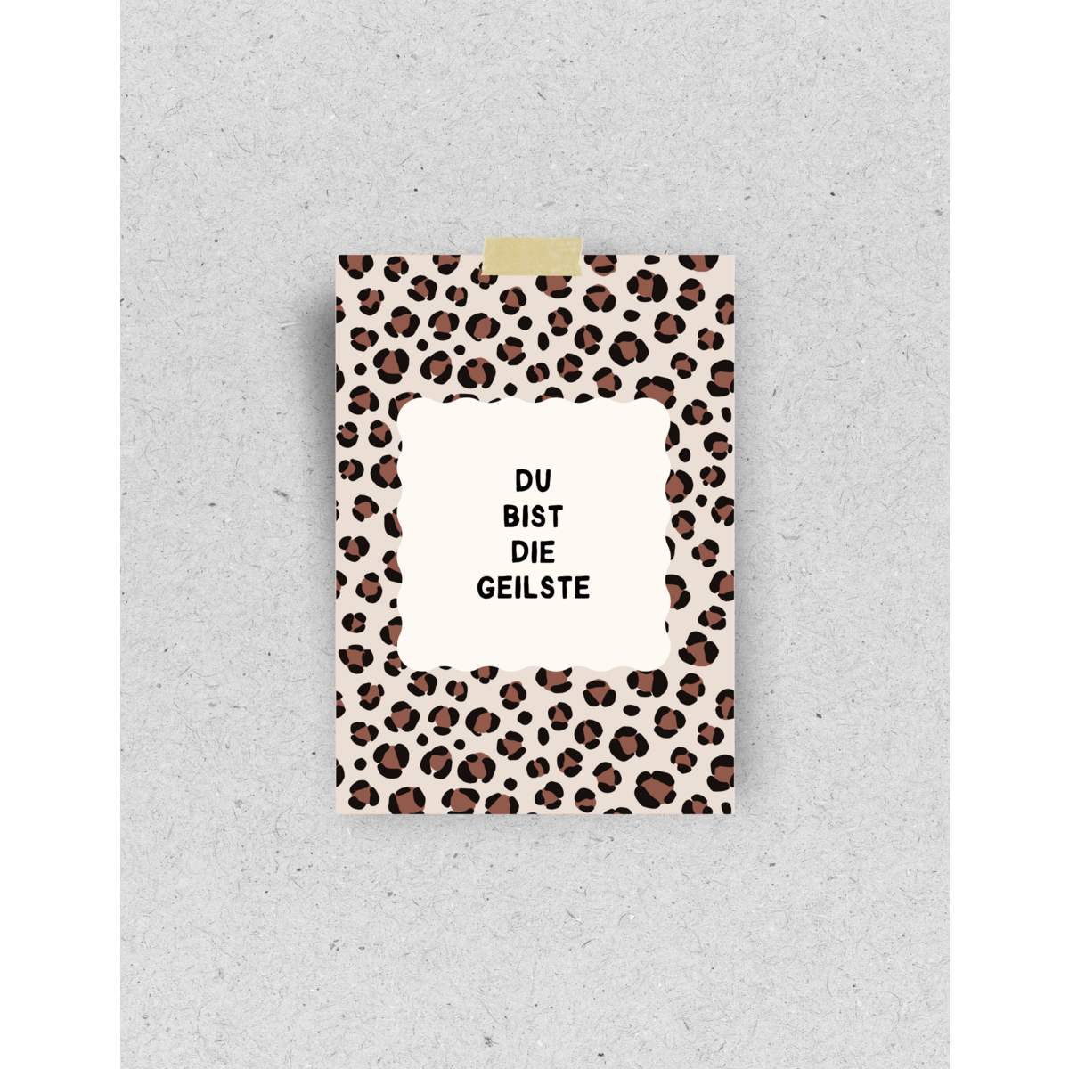 Postcard "You are the hottest" | Leo pattern | Recycled paper