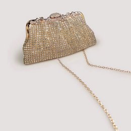 Luxe Diamond-Look Clutch-Gold & Silver