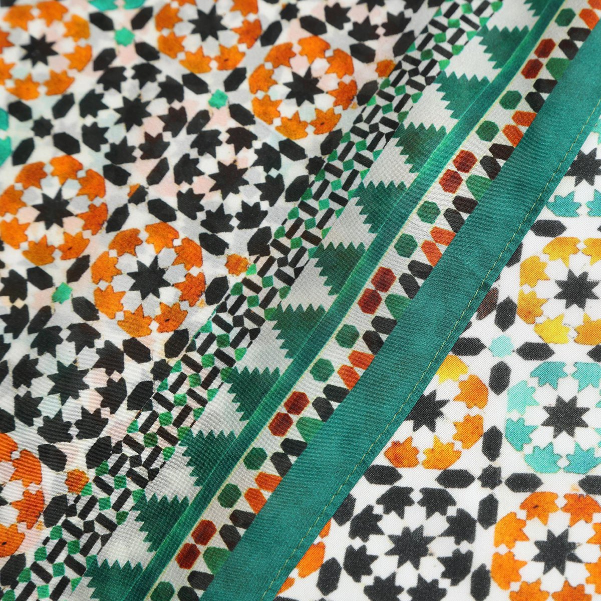 Green Square Silk Scarf Sabika