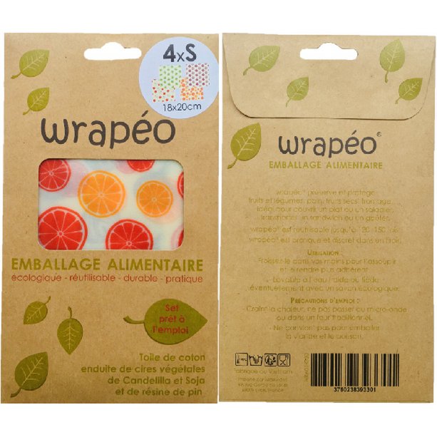 ceras vegetales wrapéo - juego de 4 S - 18x20 cm -
