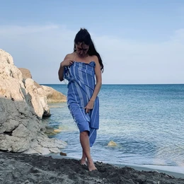 BEACH BOYS Blue Turkish Towel - Your Perfect Beach Companion