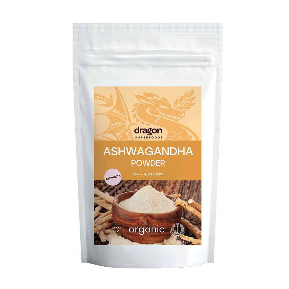 Ashwagandha, powder, organic, Dragon Superfoods, 200g