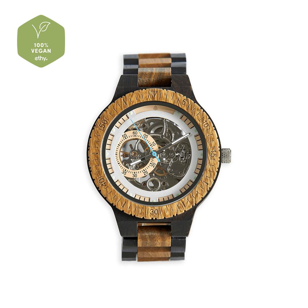 The Hemlock - Handmade Vegan Mechanical Wood Watch