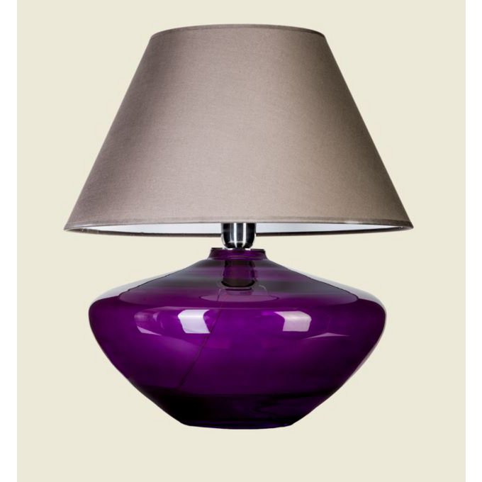 Tafellamp glas paarse lamp zonder lampenkap