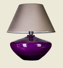 Tafellamp glas paarse lamp zonder lampenkap