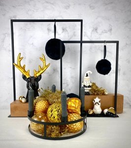 Kerstballen, boomversiering, nepbont