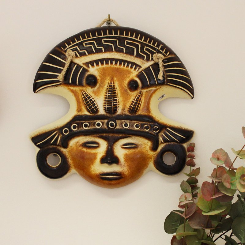 Wall decoration Mask fertility brown