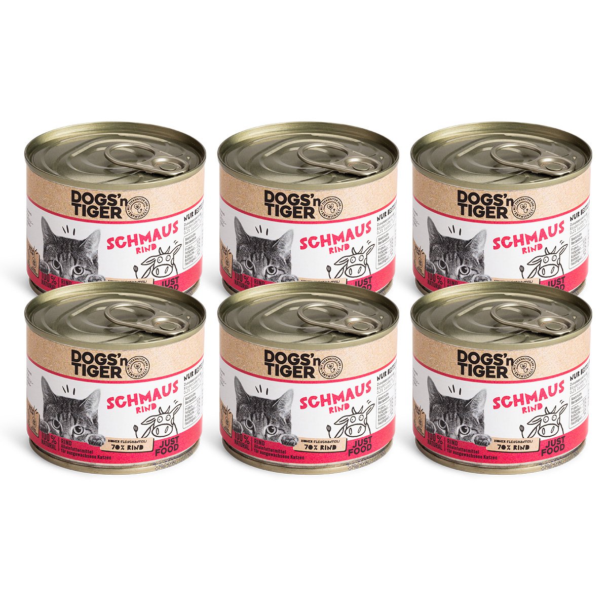 Dogs’n Tiger Adult Premium Cat Food Feast, karma mokra, bezzbożowa, wołowina