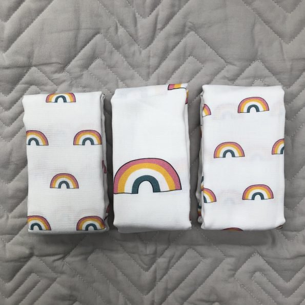 Muslin Squares - Rainbow - 3 pack