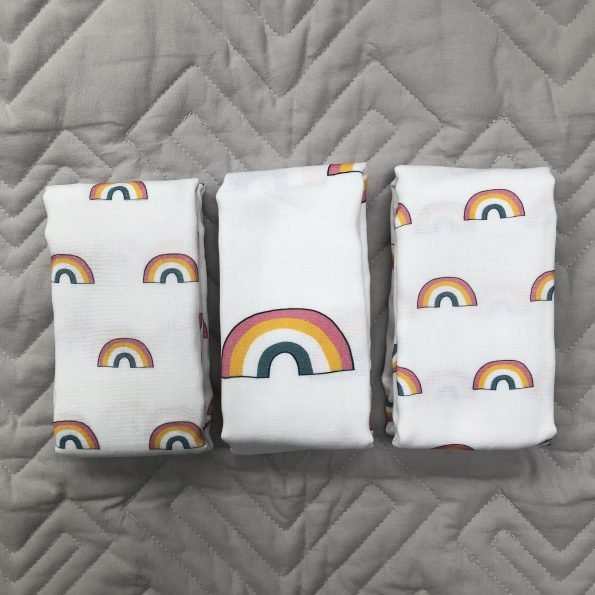 Muslin Squares - Rainbow - 3 pack