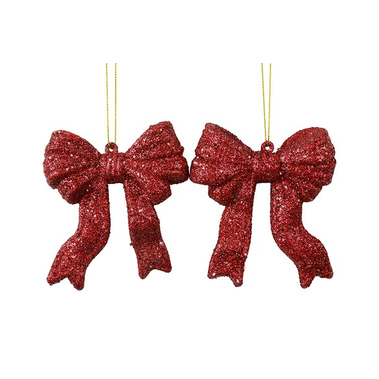 Bowknot Adona stof L7,6B7,6H10,2CM rood s2