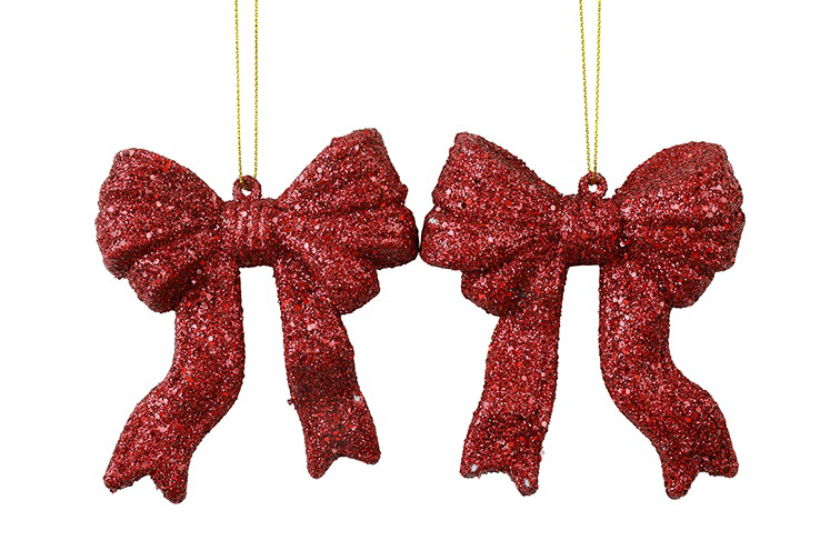 Bowknot Adona stof L7,6B7,6H10,2CM rood s2