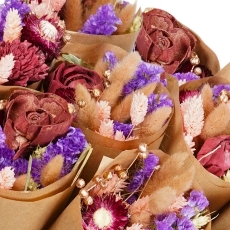 Dried Flowers - Market more - Burgundy