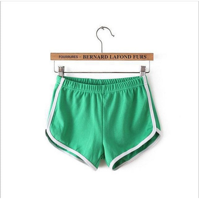 Women's sports shorts, home casual solid-color fashionable yoga beach pants, candy-colored hot pants