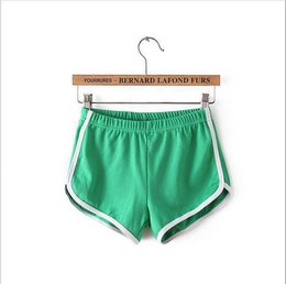 Women's sports shorts, home casual solid-color fashionable yoga beach pants, candy-colored hot pants