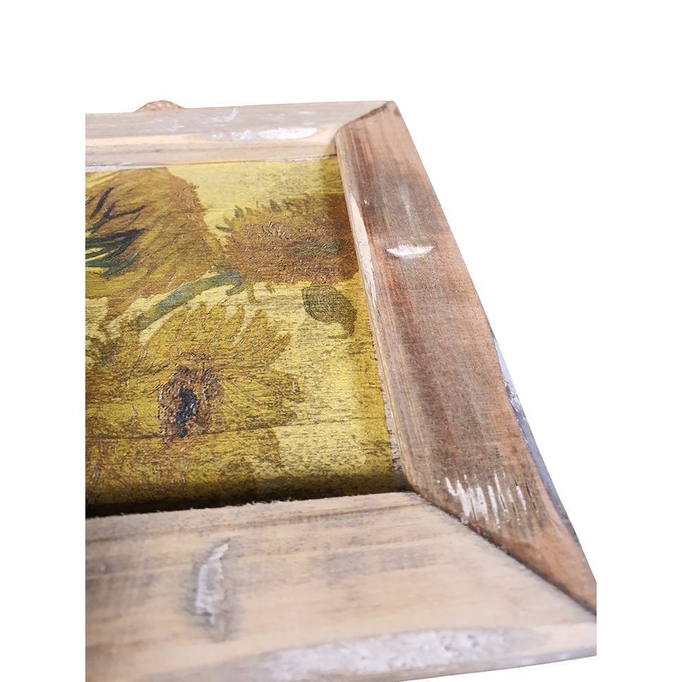 Holzfliese alte holländische Van-Gogh-Sonnenblume