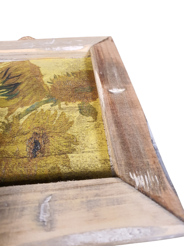Holzfliese alte holländische Van-Gogh-Sonnenblume