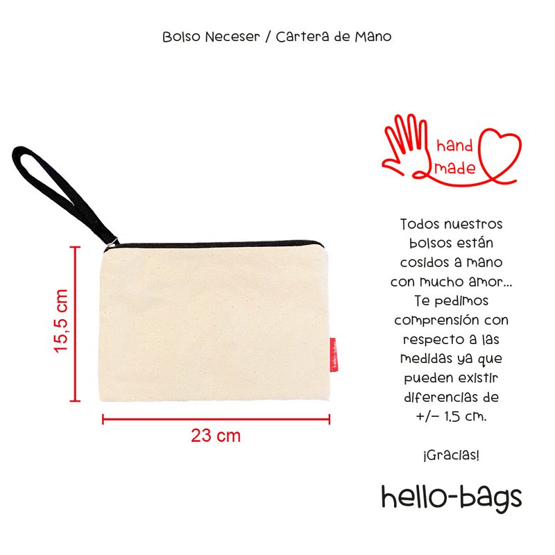Håndtasker / toilettaske model "Hvis du omgiver dig"