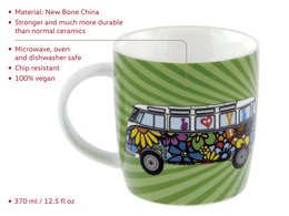 Volkswagen VW T1 Bus Kaffeebecher 370 ml in Geschenkbox - Love Bus/Grün
