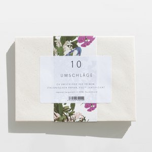 Envelopes set of 10 C6 cream dotted made of Italian paper