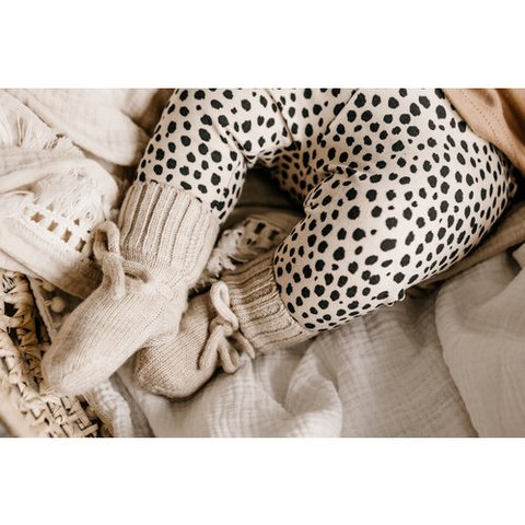 Chaussons chaussons laine mérinos sable