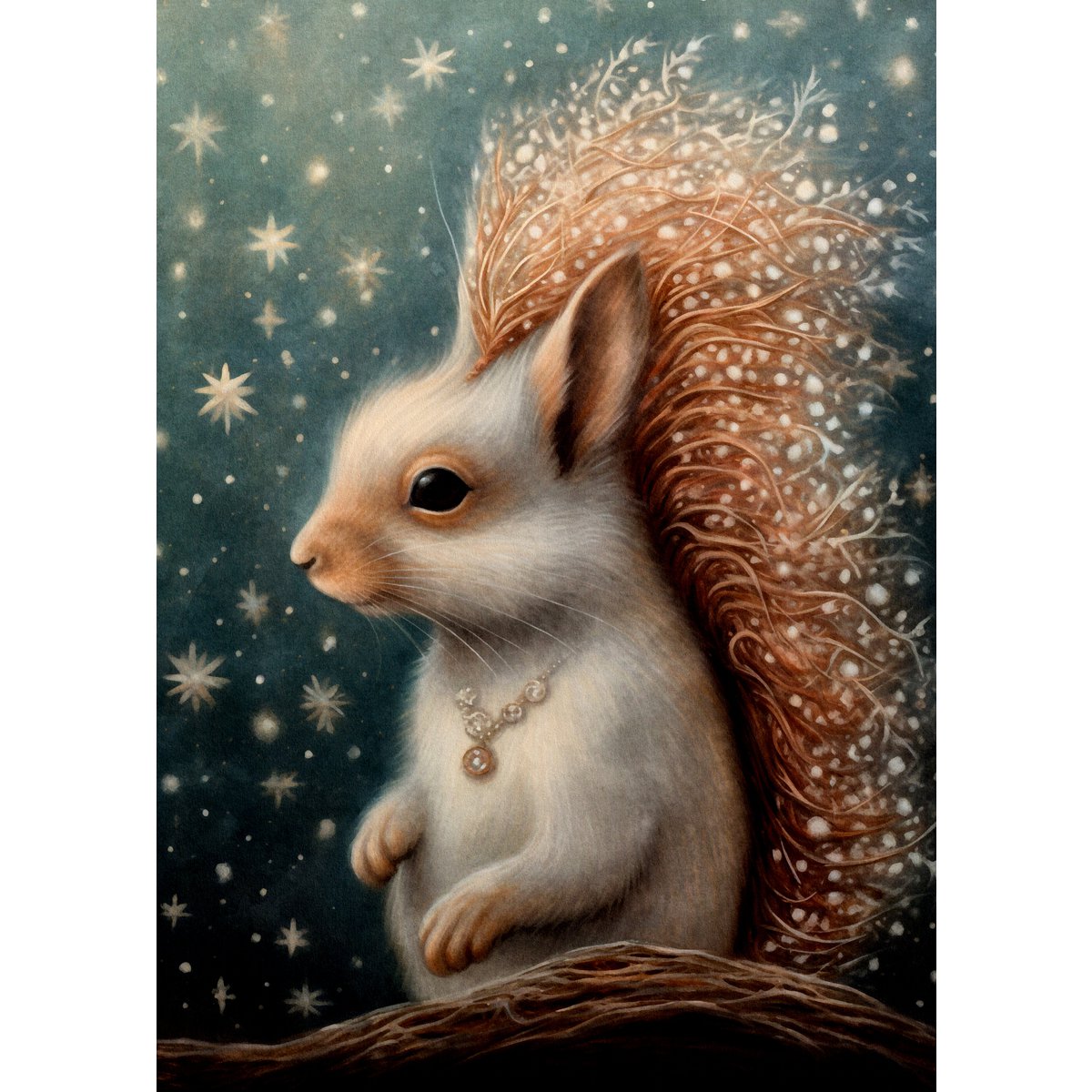 Mystical Christmas Animals: Squirrel | Map Fripperies