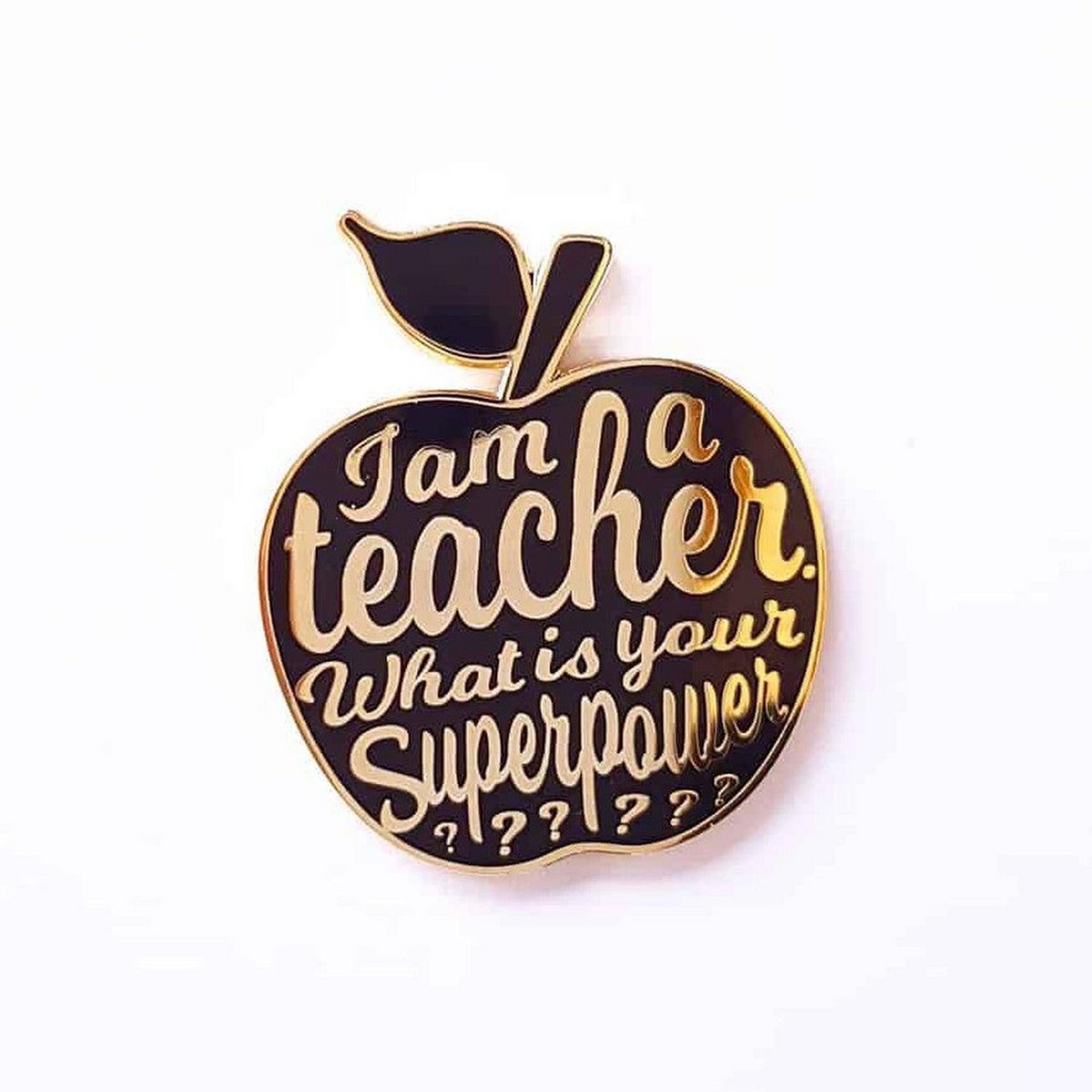 Pin I am a Teacher zwart
