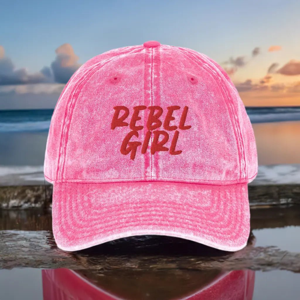 Gorra vintage REBEL GIRL Gorra vintage de sarga de algodón