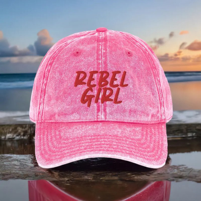 Gorra vintage REBEL GIRL Gorra vintage de sarga de algodón