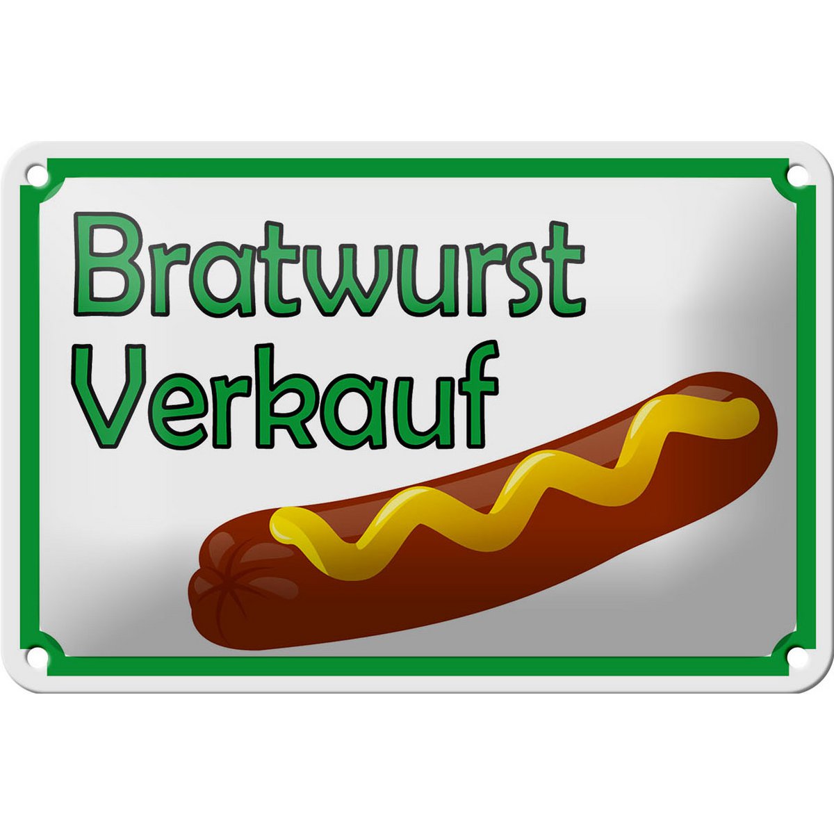 Tin sign notice 18x12cm Bratwurst sale restaurant decoration