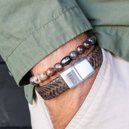 Herren-Armband-Set 'Brown Blend'