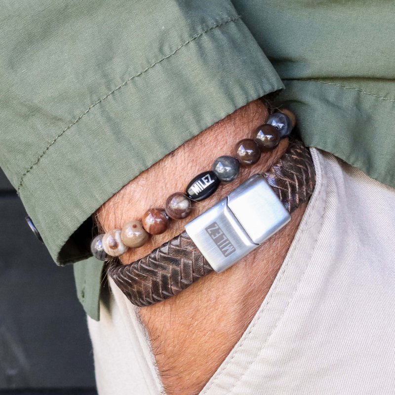 Herren-Armband-Set 'Brown Blend'
