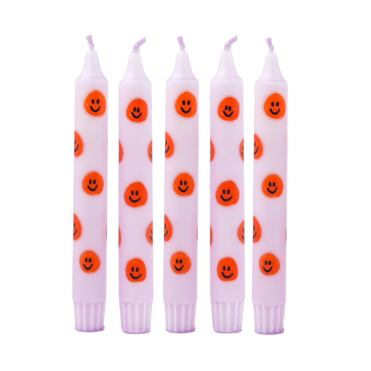 Diner Kaars Smiley Orange - Set of 5