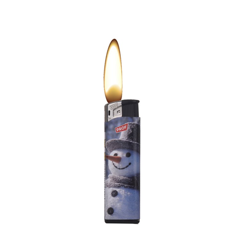 PROF Fix Flame Electronic Lighter Snowmen Pattern