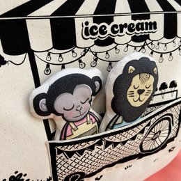 Interaktywna poszewka na poduszkę z bawełny organicznej - Stojak na lody