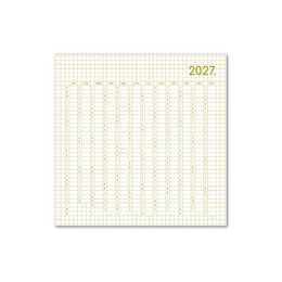 Planificateur annuel 2027, calendrier à carreaux, calendrier mural 2027, calendrier vert, grand calendrier