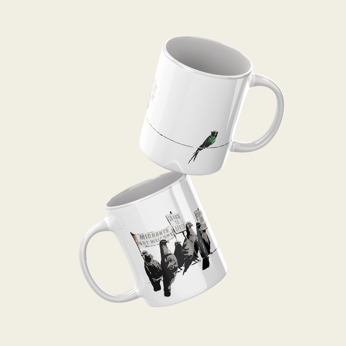 Banksy Keramikkrus 325ml - Fugle