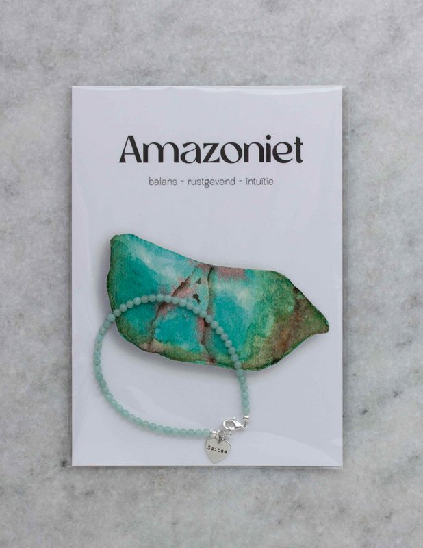Amazonite ædelsten armbånd
