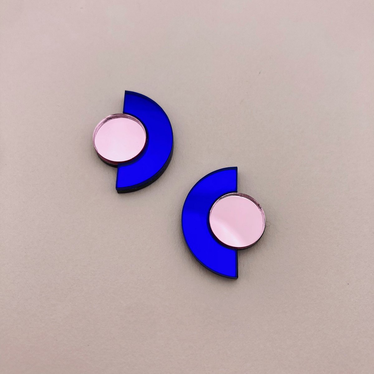 Mirror chip earrings - Roseline