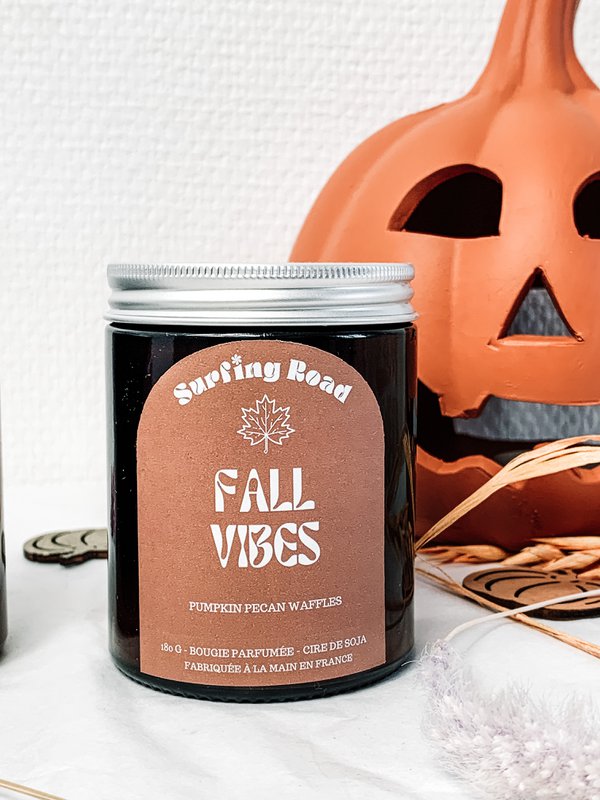 Fall vibes kaars - Pompoenwafel