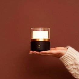 Leo Dark Brown Rechargeable Lamp