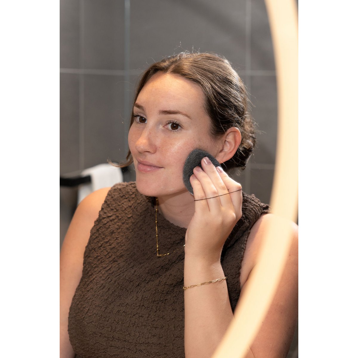 Konjac gezichtsscrub normale huid (zwart)