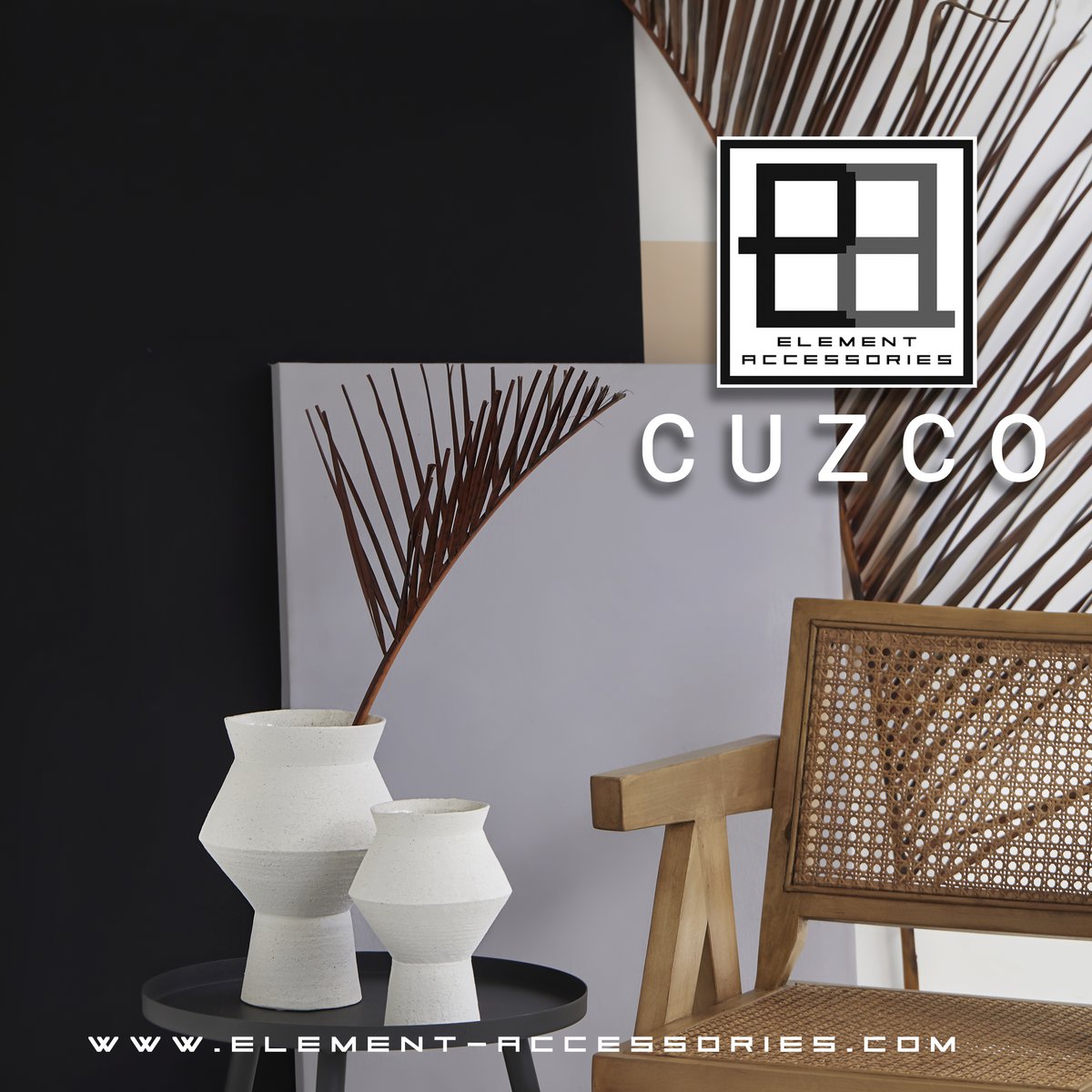 Nowoczesny wazon ceramiczny z surowym białym wykończeniem, kanciasty okrągły kształt, CUZCO 20 biały