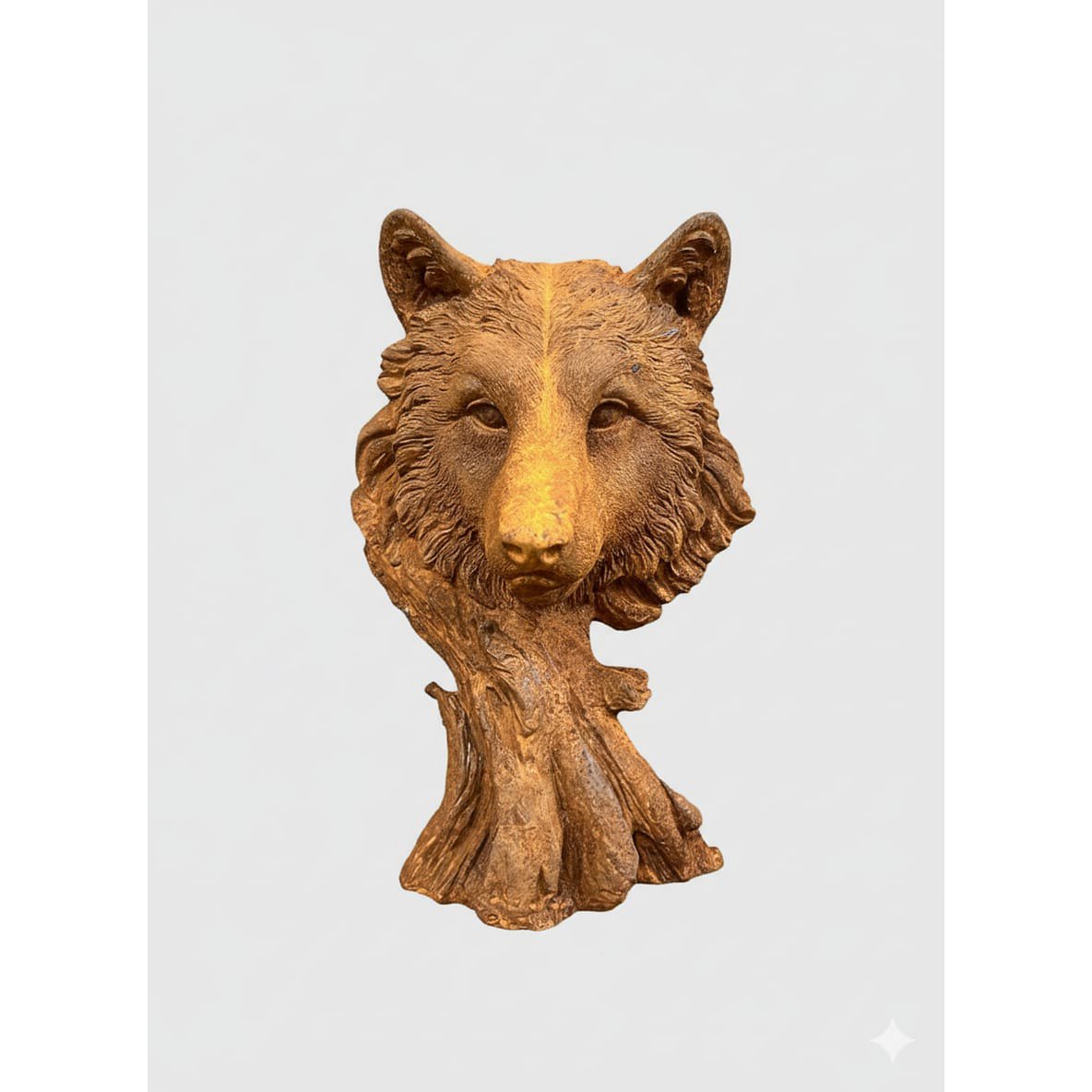 Wolfskopf aus Gusseisen, 16x12x25cm, 3kg