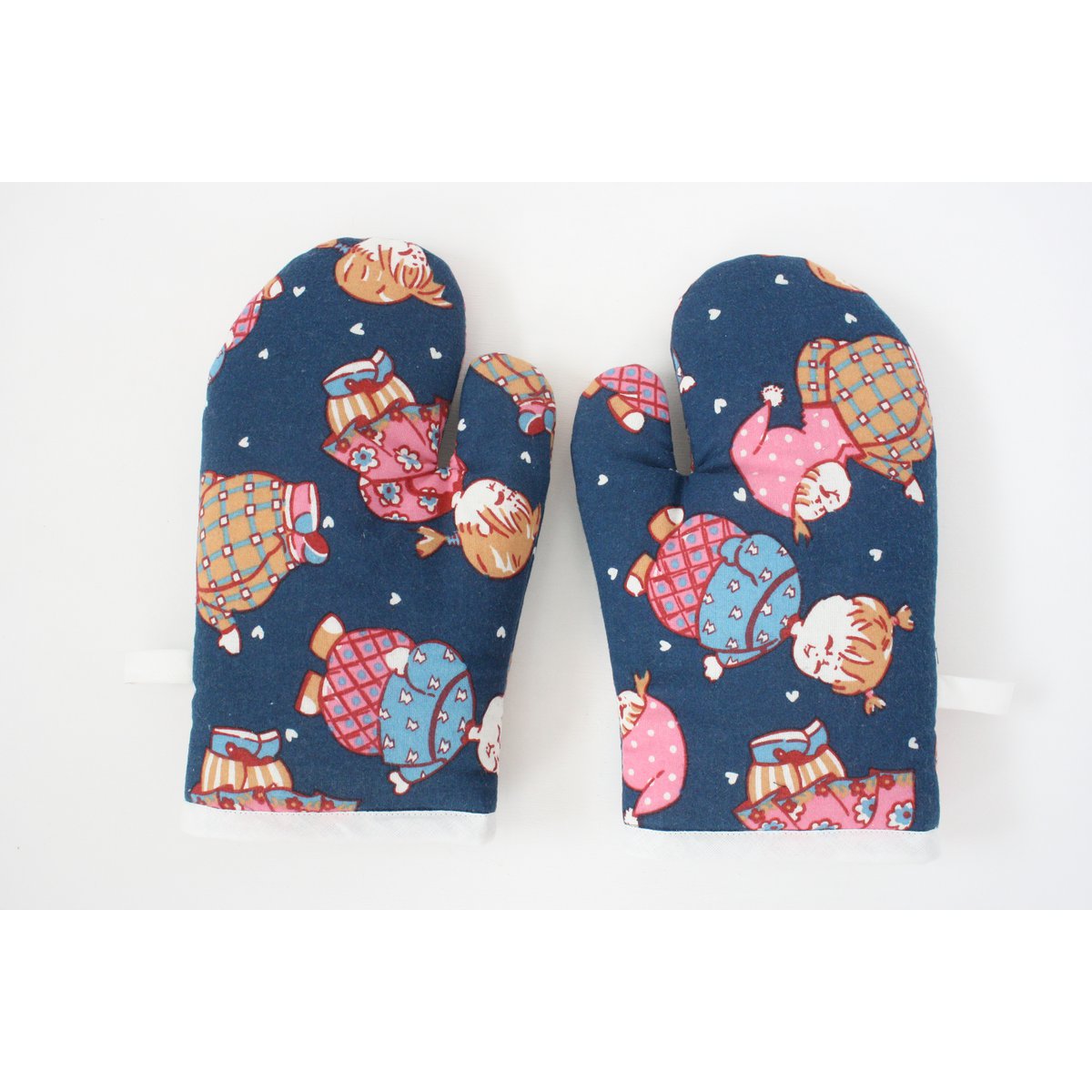 Vintage asiatische Mädchen Ofenhandschuhe