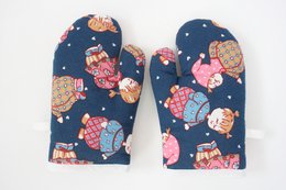 Vintage asiatische Mädchen Ofenhandschuhe