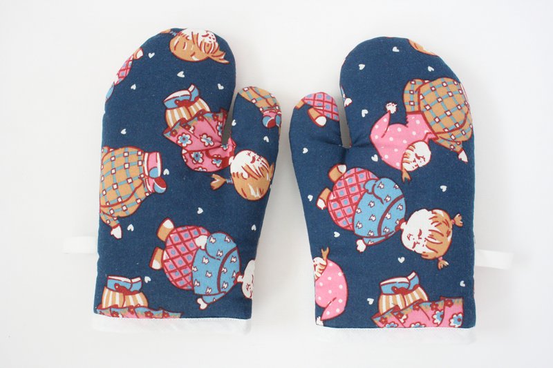 Vintage asiatische Mädchen Ofenhandschuhe