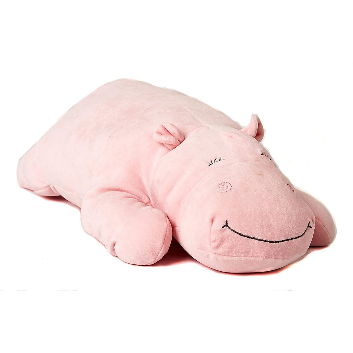 Poduszka pluszowa hipopotam (różowa), ultra miękka - 60 cm (długość) - pluszowa zabawka