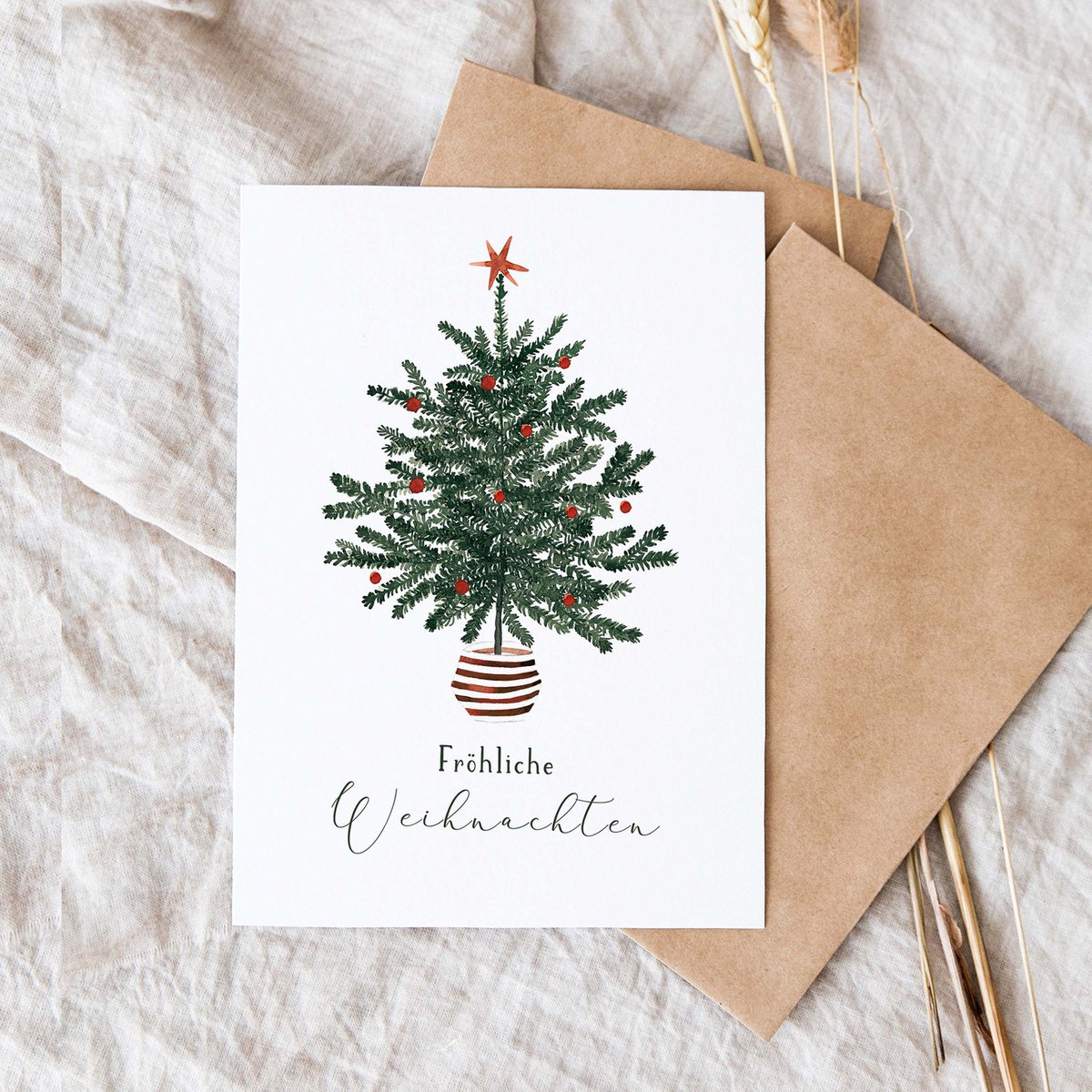Folding card "Christmas tree Merry Christmas"